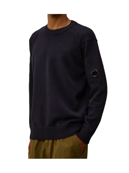 Maglia girocollo a costine C.P. COMPANY | RFCMKN707A-110149A888 TOTAL ECLIPSE